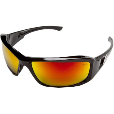 Click here to see Edge Eyewear  Edge EyeWear XBAP119 Brazeau Safety Sunglasses - Black Frame With Red Mirror Lens