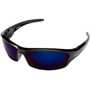 Click here to see Edge Eyewear  Edge EyeWear SR118 Reclus Safety Sunglasses - Black Frame With Blue Mirror Lens