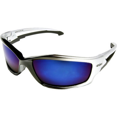 Click here to see Edge Eyewear  Edge EyeWear SK118 Kazbek Safety Sunglasses - Black Frame With Blue Mirror Lens