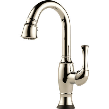 Click here to see Brizo 64903LF-PN Brizo Talo SmartTouch Single Handle Pull-Down Bar/Prep Faucet, Polished Nickel - 64903LF-PN