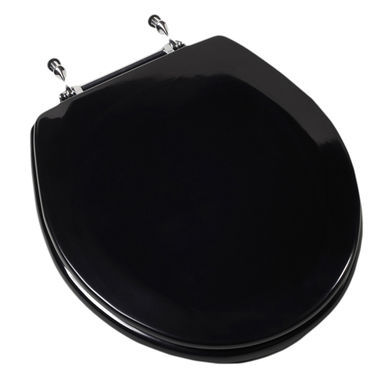 Click here to see Jones Stephens C3B4R290CH Jones Stephens C3B4R290CH Black Round Wood Toilet Seat