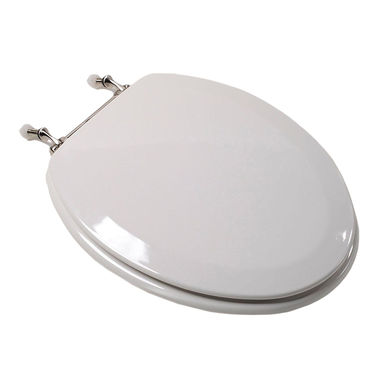 Click here to see Jones Stephens C014WD00BN Jones Stephens C014WD00BN White Elongated Wood Toilet Seat