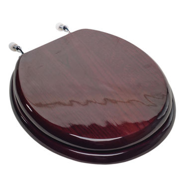 Click here to see Jones Stephens C2B1R16CH Jones Stephens C2B1R16CH Mahogany - Chrome Hinge Round Wood Toilet Seat