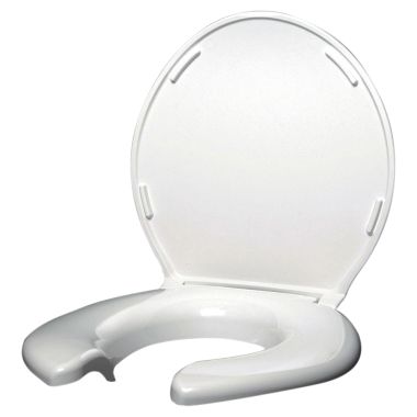 Click here to see Jones Stephens 24452633W Jones Stephens 24452633W Open Front With Cover Big John Plastic Toilet Seat