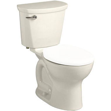 Click here to see American Standard 215BA.104.222 American Standard Cadet PRO Two-Piece Toilet w/ Left-Hand Trip Lever, Round, Less Seat, Right Height, 1.28 GPF, Linen - 215BA.104.222