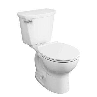 Click here to see American Standard 215BA.104.020 American Standard Cadet PRO Two-Piece Toilet w/ Left-Hand Trip Lever, Round, Less Seat, Right Height, 1.28 GPF, White - 215BA.104.020