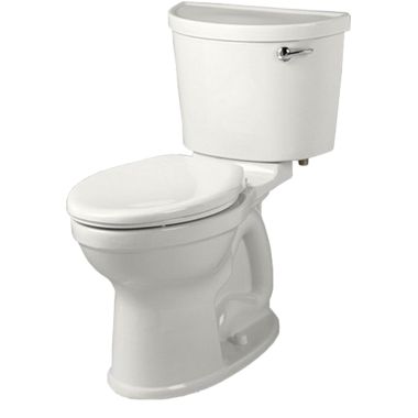 Click here to see American Standard 211AA.105.020 American Standard Champion PRO Two-Piece Toilet w/ Right-Hand Trip Lever, Elongated, Less Seat, Right Height, 1.28 GPF, White - 211AA.105.020