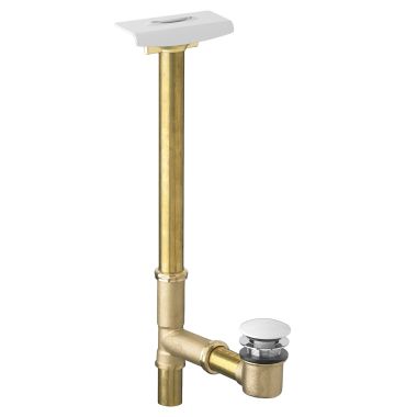 Click here to see American Standard 1599.205.011 American Standard Evolution Deep Soak Max Bathtub Drain, 3in Top-Mount Overflow, Solid Brass, Arctic White - 1599.205.011