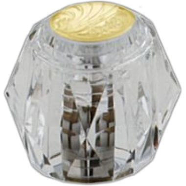 Click here to see Delta H61PB Delta H61PB Clear Knob Handle Set, 2 Pack, Brilliance Polished Brass