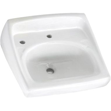 Click here to see American Standard 0356.115.020 American Standard Lucerne White Lavatory Sink with Lotion Dispenser, Wall-Mount - 0356.115.020