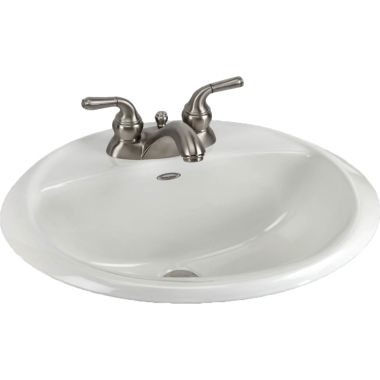 Click here to see American Standard 0439004US.020 American Standard 0439.004US.020 Oval Self-Rimming Lavatory, faucet holes, White