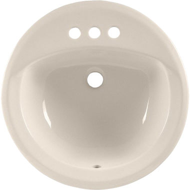 Click here to see American Standard 0491.019.222 American Standard Rondalyn Countertop Bathroom Sink, 3-Hole, 4in Centers, Linen - 0491.019.222
