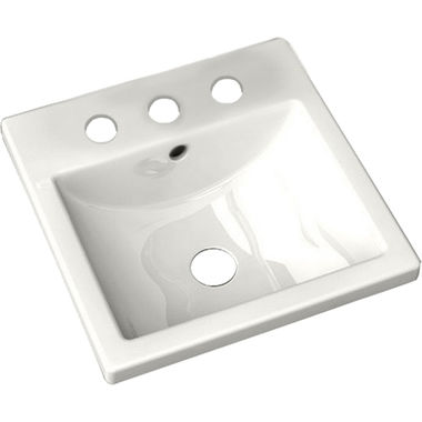Click here to see American Standard 0642.008.020 American Standard Studio Carre 16” Drop-In Bathroom Countertop Sink with 8