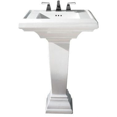 Click here to see American Standard 0790.800.020 American Standard 0790.800.020 Town Square Pedestal Sink, White