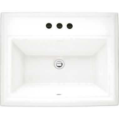 Click here to see American Standard 0700.004.020 American Standard Town Square Countertop Sink, 4-inch Center, Fine Fireclay, White - 0700.004.020