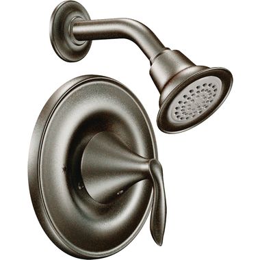 Click here to see Moen T2132ORB Moen Eva Posi-Temp Single-Handle Shower Faucet, One-Function, 2.5 GPM, Lever Handle, M-PACT, Oil Rubbed Bronze - T2132ORB