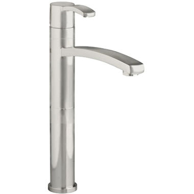 Click here to see American Standard 7430.151.295 American Standard Berwick One-Lever Handle Vessel Brushed Nickel Lavatory Faucet, Less Drain, 1.5 GPM, Brass Construction, Lead Free - 7430.151.295