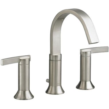Click here to see American Standard 7430.801.295 American Standard Berwick Two-Lever Handles 8in Widespread Satin Nickel Lavatory Faucet, 1.5 GPM, ADA Compliant, WaterSense - 7430.801.295