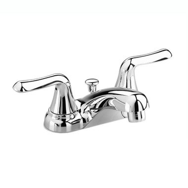 Click here to see American Standard 2275.500.002 American Standard Colony Soft Two Lever Handles Chrome Centerset Lavatory Faucet with 50/50 Pop-Up Drain, 1.2 GPM - 2275.500.002