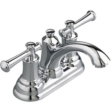 Click here to see American Standard 7415.201.002 American Standard 7415.201.002 Portsmouth Two-Handle Centerset Bathroom Faucet w/ Traditional Spout, Speed Connect Drain, Lever Handles, Chrome