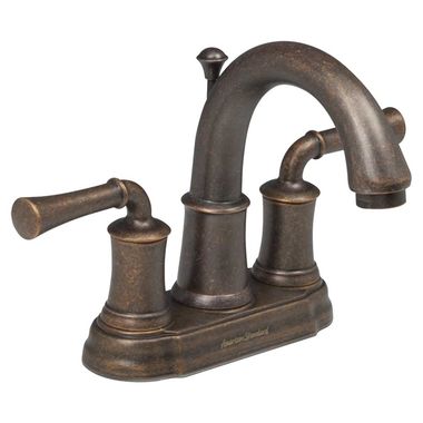 Click here to see American Standard 7415.201.224 American Standard Portsmouth Two-Handle Oil Rubbed Bronze Centerset Bathroom Faucet, 1.2 GPM, Speed Connect Drain, Lever Handles, Lead-Free - 7415.201.224