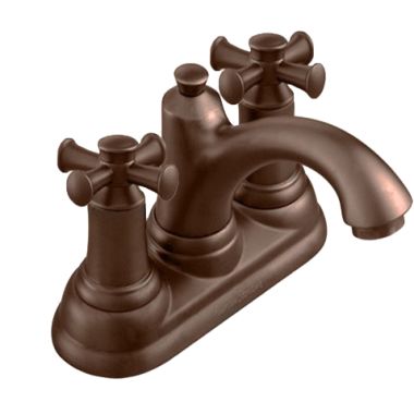 Click here to see American Standard 7415.221.224 American Standard Portsmouth Two-Handle Oil Rubbed Bronze Centerset Bathroom Faucet, 1.2 GPM, Speed Connect Drain, Cross Handles, Lead-Free - 7415.221.224