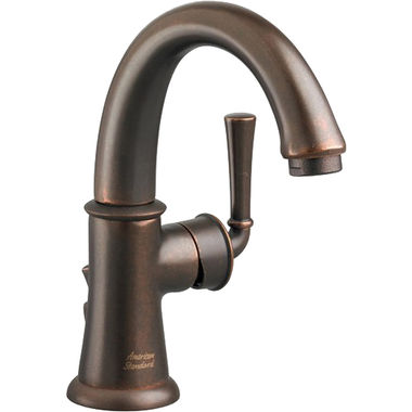 Click here to see American Standard 7420.101.224 American Standard Portsmouth Single Metal Lever Handle Oil-Rubbed Bronze Lavatory Faucet with Metal Speed Connect Pop-Up Drain, WaterSense Certified - 7420.101.224