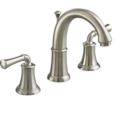 Click here to see American Standard 7420.801.295 American Standard Portsmouth Widespread Two-Handle Brushed Nickel Lavatory Faucet, Lever Handles, 1.2 GPM, WaterSense - 7420.801.295