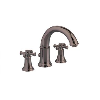 Click here to see American Standard 7420.920.224 American Standard Portsmouth Deck Mounted Oil-Rubbed BronzeTub Filler, Less Personal Shower, Two Metal Cross Handles - 7420.920.224