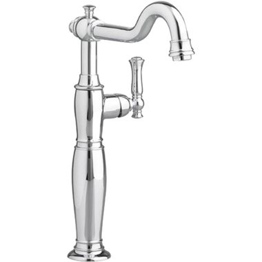 Click here to see American Standard 7440.151.002 American Standard Quentin One-Handle Vessel Chrome Bathroom Faucet, Less Drain, Metal Lever Handle, 1.5 GPM, Brass Construction - 7440.151.002