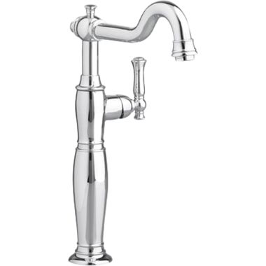 Click here to see American Standard 7440.152.002 American Standard Quentin One-Handle Vessel Chrome Bathroom Faucet with Grid Drain, Brass Construction, Lead Free - 7440.152.002