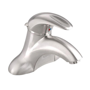 Click here to see American Standard 7385.000.295 American Standard Reliant 3 Single-Handle Centerset Brushed Nickel Bathroom Faucet with Speed Connect Pop-Up Drain, 1.2 GPM, Lever Handle - 7385.000.295