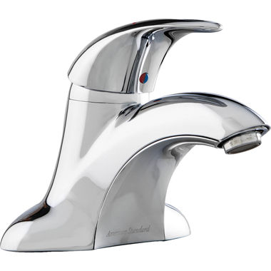 Click here to see American Standard 7385.004.002 American Standard Reliant 3 Single-Handle Centerset Bathroom Faucet, Indexed Metal Lever Handle, 1.2 GPM, Less Pop-Up Hole and Drain, Chrome - 7385.004.002