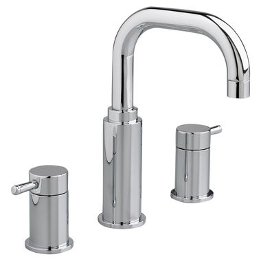 Click here to see American Standard 2064.801.002 American Standard Serin Two-Handle Widespread Polished Chrome Lavatory Faucet, Metal Level Handle, 1.5 GPM, WaterSense - 2064.801.002