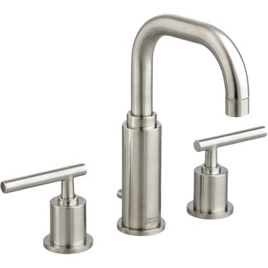 Click here to see American Standard 2064.831.295 American Standard Serin Petite Two-Handle Widespread Satin Nickel Lavatory Faucet, Metal Lever Handle, 1.5 GPM, WaterSense, Lead Free - 2064.831.295