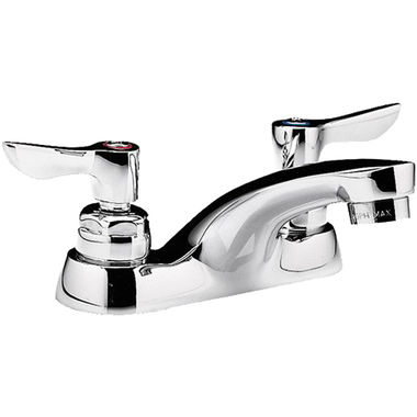 Click here to see American Standard 5500.145.002 American Standard Monterrey Two-Handle Chrome Centerset Lavatory Faucet, 0.5 GPM, Less Drain and Pop-Up Hole, Lever Handle - 5500.145.002