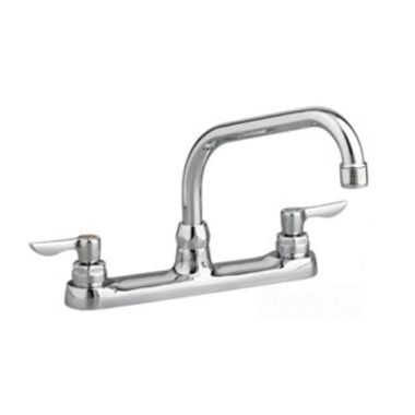 Click here to see American Standard 6408.140.002 American Standard Monterey Two Handle Kitchen Faucet with Tubular Spout, Lever Handle, ADA, 1.5 GPM, Polished Chrome - 6408.140.002