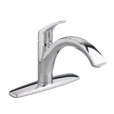 Click here to see American Standard 4101.100.002 American Standard Arch Single Handle Pull-Out Kitchen Faucet, Chrome - 4101.100.002