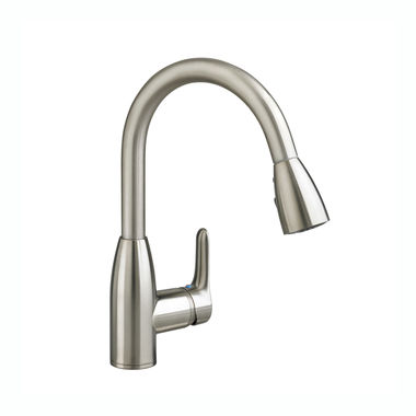 Click here to see American Standard 4175.300.075 American Standard Colony Soft Single Handle Pull-Down Kitchen SInk Faucet, Stainless Steel - 4175.300.075