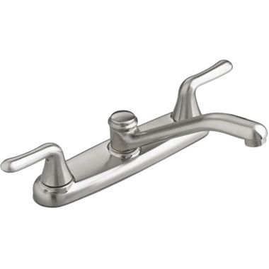 Click here to see American Standard 4275.500.075 American Standard Colony Soft Two-Handle Kitchen Faucet, Lever Handles, Stainless Steel - 4275.500.075