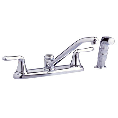 Click here to see American Standard 4275.501.002 American Standard Colony Soft Two-Handle Kitchen Faucet w/ Handspray, Lever Handles, Chrome - 4275.501.002