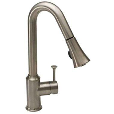 Click here to see American Standard 4332.300.075 American Standard Pekoe Single Handle Pull-Down Kitchen Faucet, Stainless Steel - 4332.300.075
