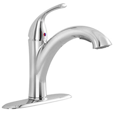 Click here to see American Standard 4433.100.002 American Standard Quince Single Handle Pull-Out Kitchen Faucet, Chrome - 4433.100.002