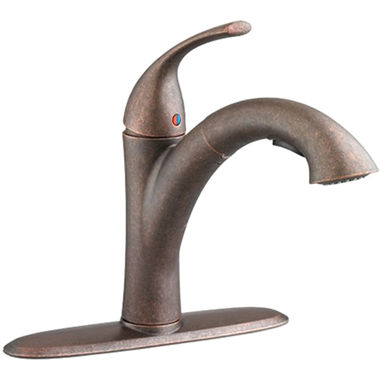 Click here to see American Standard 4433.100.224 American Standard Quince Single Handle Pull-Out Kitchen Faucet, Oil-Rubbed Bronze - 4433.100.224