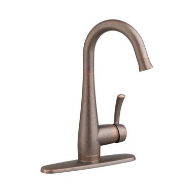 Click here to see American Standard 4433.410.224 American Standard Quince Single Handle High Arc Pull-Down Bar/Prep Faucet, Oil-Rubbed Bronze - 4433.410.224