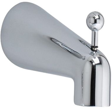 Click here to see American Standard 8888.022.002 American Standard Deluxe Polished Chrome Diverter Tub Spout, 5in Spout Reach, Wall-Mount Installation, Brass Construction, 1/2in IPS Connection - 8888.022.002