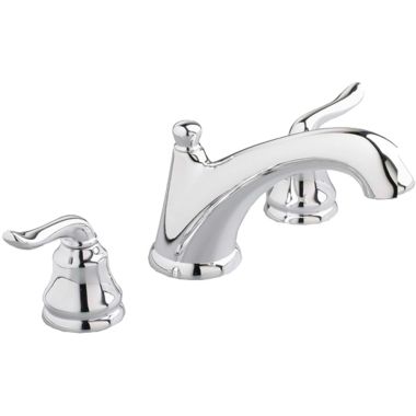 Click here to see American Standard T508.900.295 American Standard Princeton Deck Mounted Two-Handle Satin Nickel Tub Filler Trim Kit, Metal Lever Handle - T508.900.295