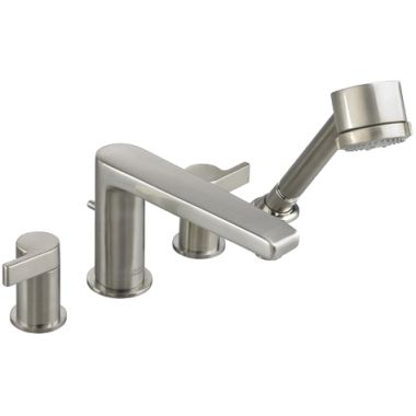Click here to see American Standard 2590901.295 American Standard 2590.901.295 Studio Tub Filler w/Hand Shower, Satin Nickel