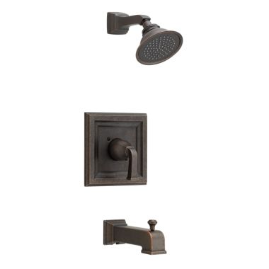 Click here to see American Standard T555.522.224 American Standard Town Square 2.5 GPM  Oil Rubbed Bronze Tub and Shower Trim Kit with Rain Showerhead, Metal Lever Handle, Single Spray Setting -T555.522.224