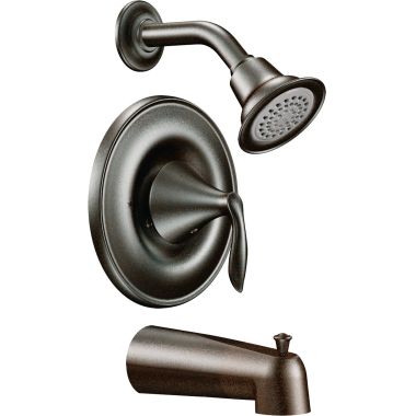 Click here to see Moen T2133ORB Moen Eva Posi-Temp Tub/Shower Faucet, 2.5 GPM, 1-Function, Single Lever Handle, M-PACT, Oil Rubbed Bronze - T2133ORB